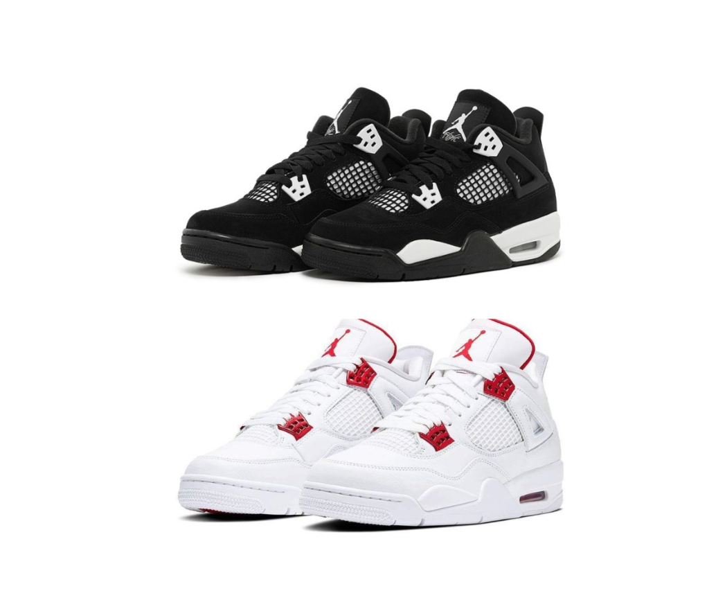 2x Air Jordan 4 ( White Thunder x Red Metalic)