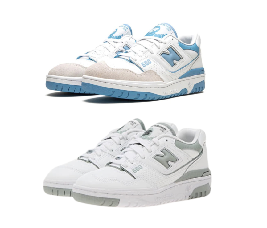 2x New Balance 550s (Blue x Grey)