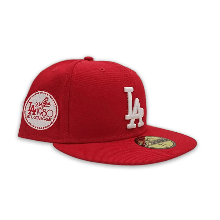 Red LA Dodgers Gray Bottom All Star Game Side Patch New Era 59Fifty