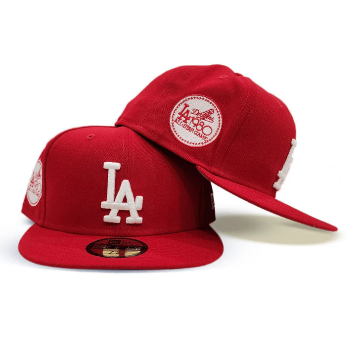 Red LA Dodgers Gray Bottom All Star Game Side Patch New Era 59Fifty