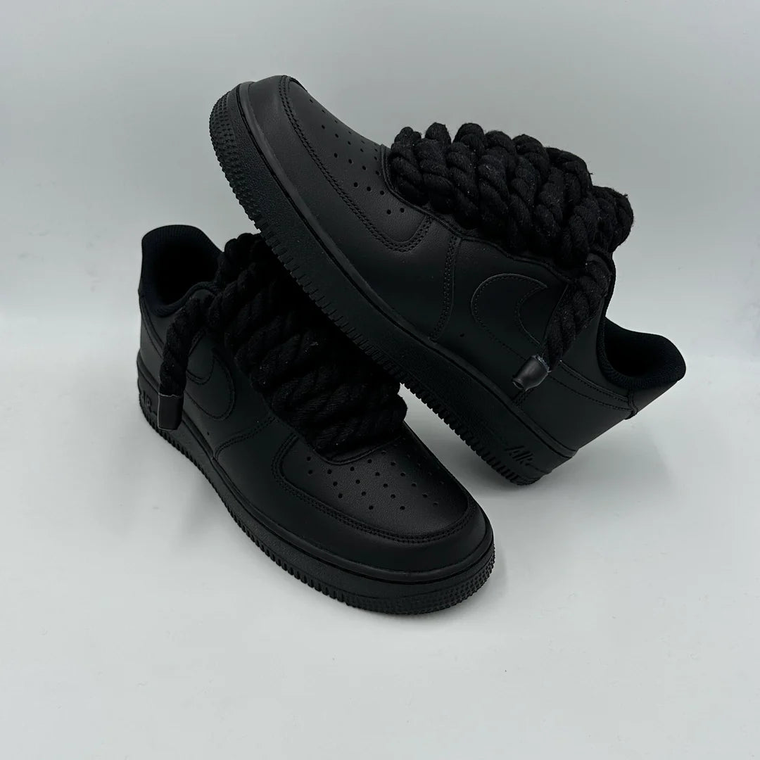 Nike Airforce 1 with Rope Laces “Black”