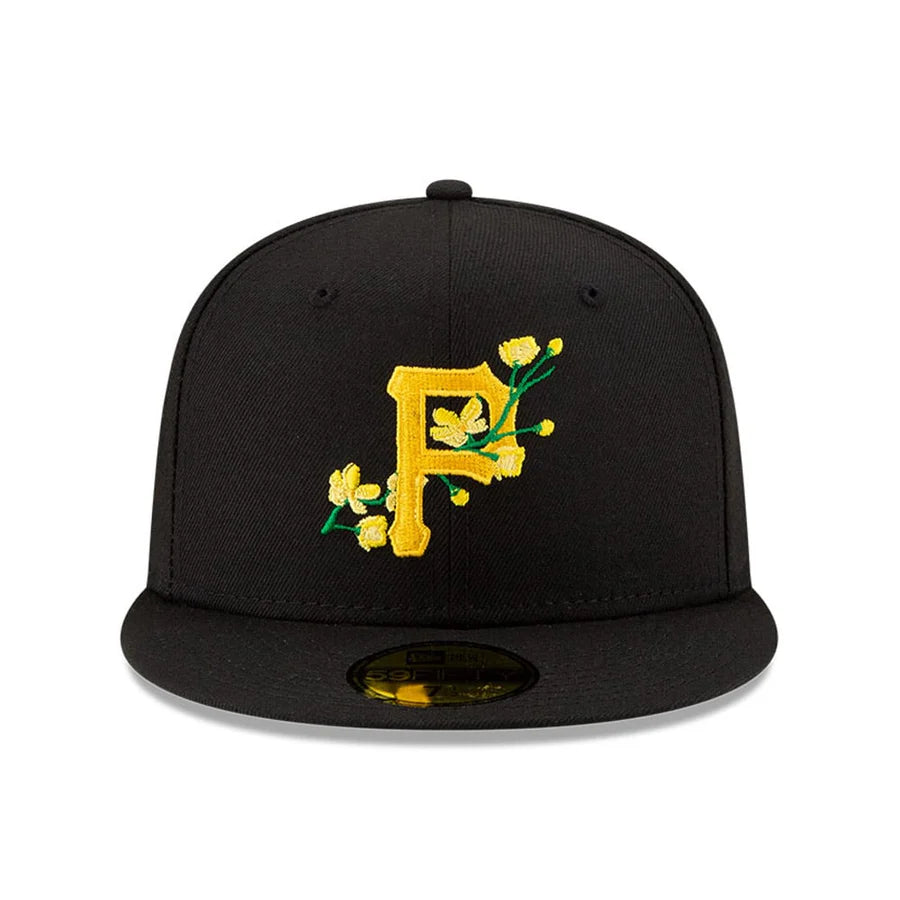 Pittsburgh Pirates MLB Side Patch Bloom Black 59Fifty
