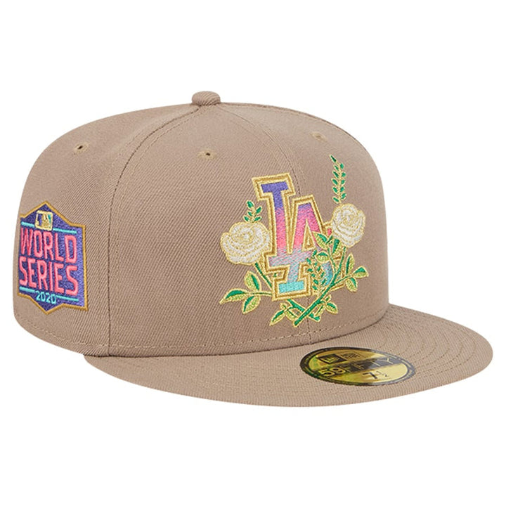 Men's Los Angeles Dodgers New Era Khaki Rose Garden 59FIFTY