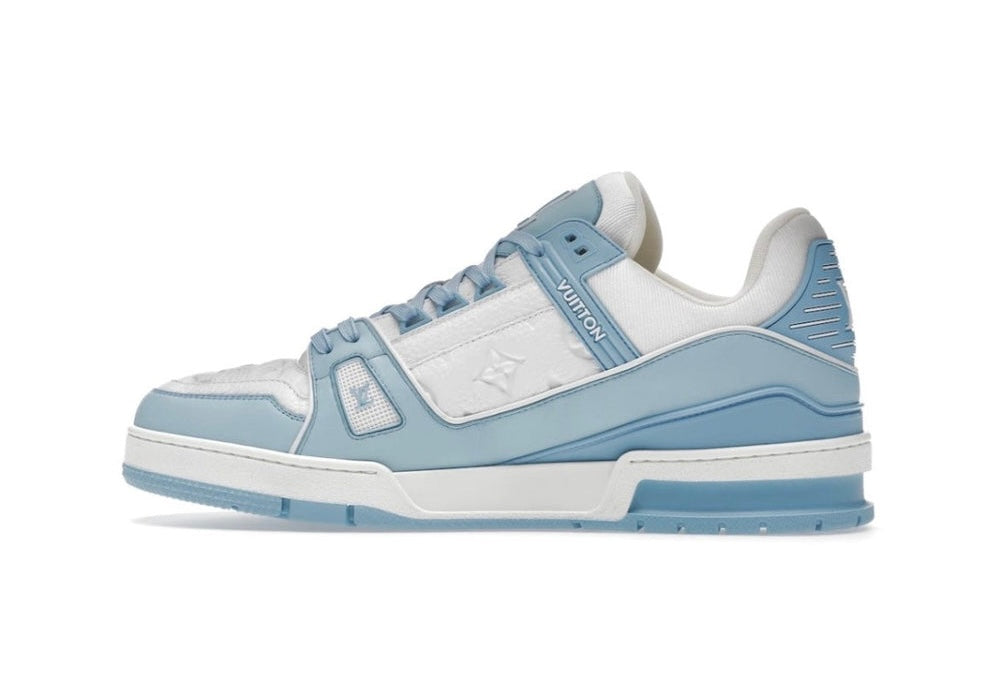 LOUIS VUITTON TRAINER LOW WHITE SKY BLUE
