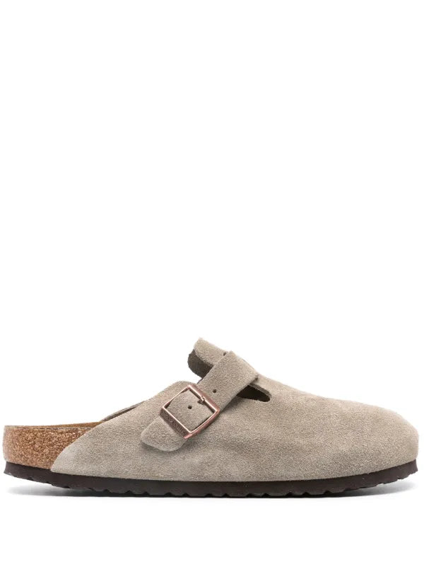Birkenstock
buckle suede mules