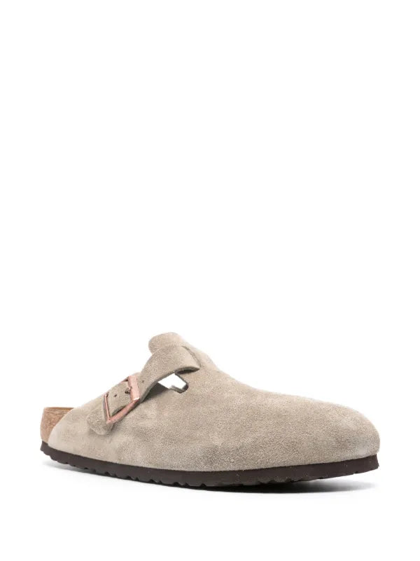 Birkenstock
buckle suede mules