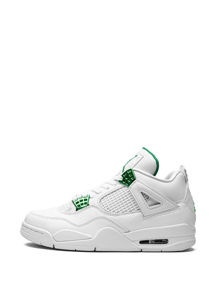 AIR JORDAN 4 RETRO SNEAKERS 'WHITE METALLIC GREEN'